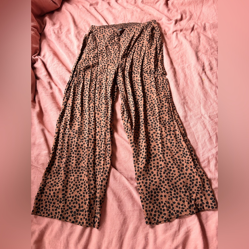 flowy cheetah print pants